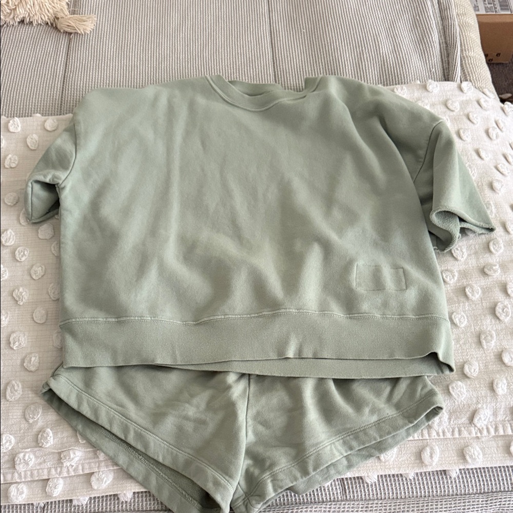 Women’s Sage Green Lounge Shorts - daily drills